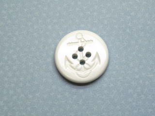 イカリボタン(ピーコート・ジャケット用)-白25mmPBT-770-0125【ネコポス便OK】