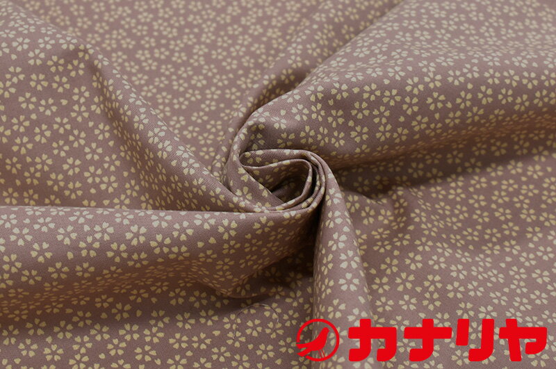 和柄 桜柄 小花 小桜 和調 シーチング プリント 綿 生地【メール便配送2.0mまで】 30cm（数量3）以上10cm単位からご注文ください。