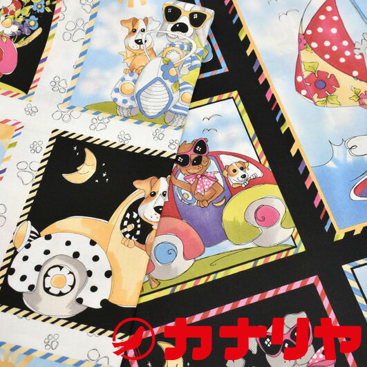 【パネル販売】loralieharrisロラライハリス綿GODOGGIEPANEL犬ロラリーusaコットン【メール便配送のみ・1回のご注文につき5パネルまで】【必ず数量1(1パネル)以上でご注文ください!】