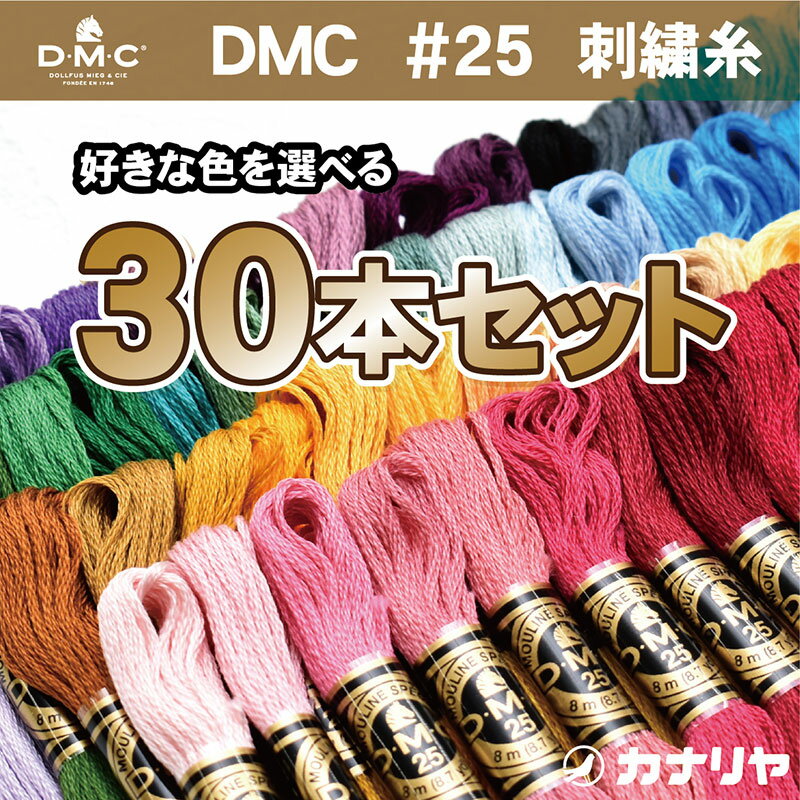 【送料無料】【お好みの色を備考欄にご記入ください】お買い得 DMC 刺繍糸 30本セット DMC 刺繍糸 25番 DMC 刺繍糸セット 刺繍糸 刺しゅう糸 DMC刺繍糸 25番糸 刺繍糸セット