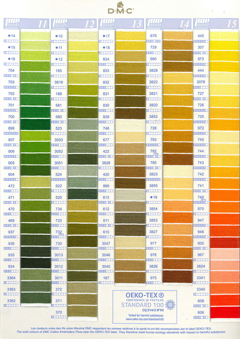 DMC刺繍糸15本セット!DMC刺繍糸25番15本セット刺繍糸25番糸刺繍糸セットDMC25番刺繍フランス手芸カナリヤ