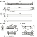 アトム FC-125セット (後付けソフトクローズ) 引戸金物 FC-125本体・化粧カバー(FC-125-C)・トリガー(FC-350)・取付用スペーサー(FC-330S) 金具セット 白/シルバー/黒 2