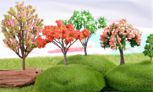 樹の模型 カラフル木 リンゴの木 紅