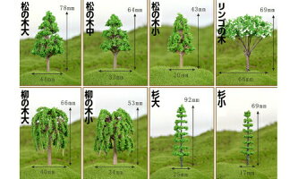 楽天市場 0円クーポン配布中 緑の木 8タイプ 松の木 柳の木 りんごの木 なすの木 コレクション テラリウムフィギュア ミニチュア テラリウム苔 樹木 模型 テラリウムインテリアtakara