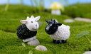 お買い得 20個 黒白ミニひつじ 約1*2cm 動物 テラリウムフィギュア ミニチュア ミニフィギュア コケリウム 苔 イベント
