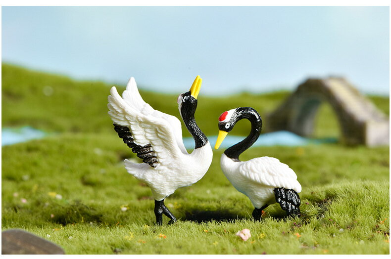 鶴3種 つる 鳥 水耕栽培 おもちゃ コケリウム 箱庭 観葉植物小物 ジオラマ 箱庭 かわいい おしゃれ ワークショップパーツ 苔盆栽 苔玉 観葉植物 DIY 箱庭ミニチュア 3