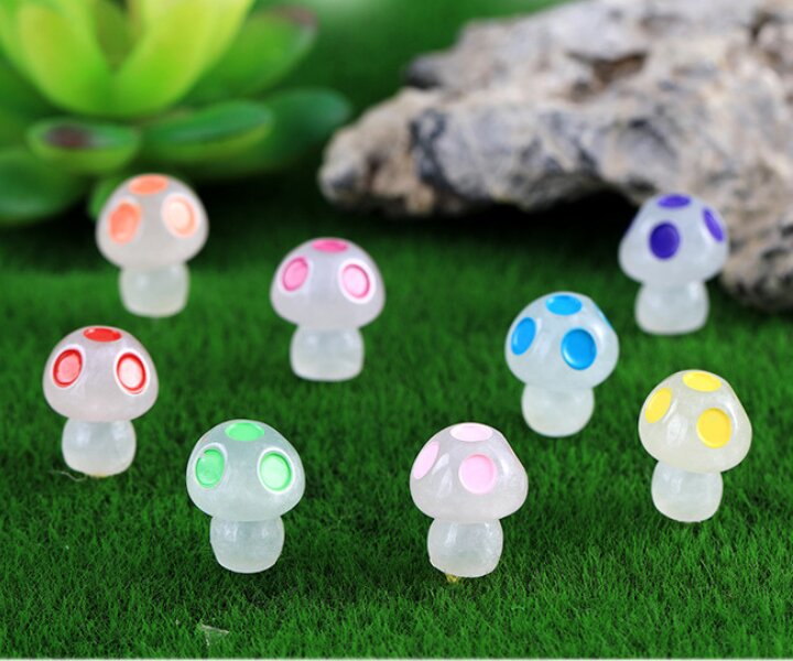 透明 きのこ 丸型 ミニチュア 模型 テラリウム フィギュア ミニフィギュア コケリウム ジオラマ こけ ..