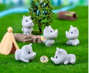 動物フィギュア サイ 8種 アニマル 動物模型 テラリウム フィギュア ミニフィギュア コケリウム ジオラマ 箱庭 かわいい おしゃれ ワークショップパーツ 苔盆栽 苔玉 観葉植物(3)