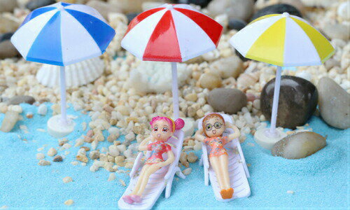 海辺ミニチュアビキニ美人浮わ砂浜の椅子錨[動物/小さい/アクセサリーパーツ/テラリウム/フィギュア/ハンドメイド/小物/動物/おもちゃ〕