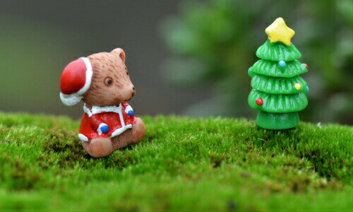 スノードーム クリスマスツリー 熊2