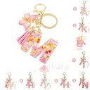 レジン キーホルダー キーリング ハート ピンク 蝶々 レディース 子供 おしゃれ おとな 大人 可愛い かわいい人気 金具 車 スマートキー ナスカンフック ...