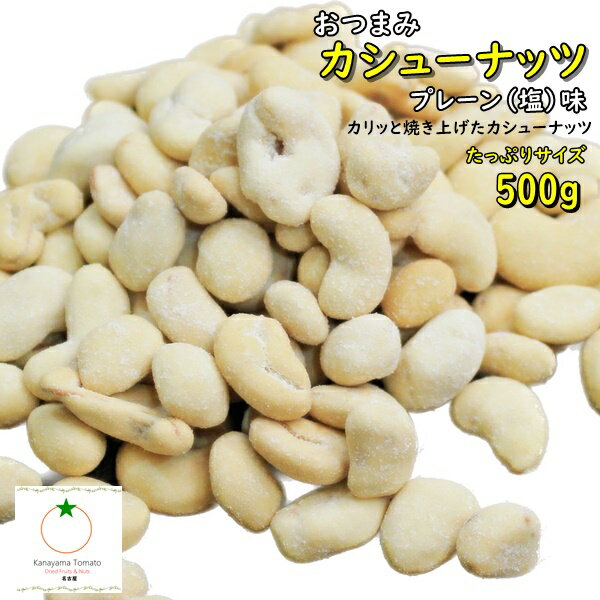 おつまみ カシューナッツ たっぷりサイズ 500g プレーン味 (うす塩味）止まらない旨さ ネコポス便発送 ブロークン 1