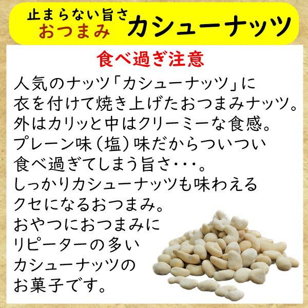 おつまみ カシューナッツ たっぷりサイズ 500g プレーン味 (うす塩味）止まらない旨さ ネコポス便発送 ブロークン 2