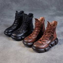 牛革サンダル ブーツサンダル レディース おしゃれ 靴 黒 ブラック ブラウン 本革 厚底 サンダル ウエッジソール サイトジッパー カジュアル オープントゥ ...