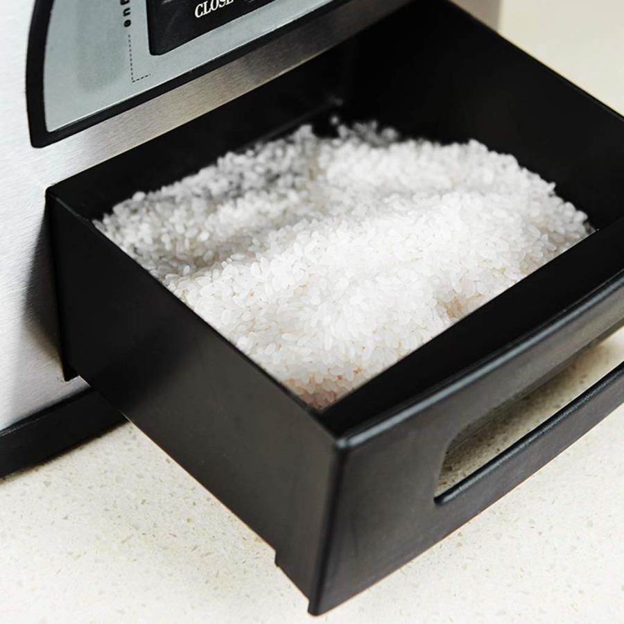 【全品2点で5%OFF】米びつ ライスバレルグレインボックス食品容器防虫防湿シールライスシリンダー家庭用貯蔵ライスボックス30kgステンレススチールスマートライスバレルヌードルバ