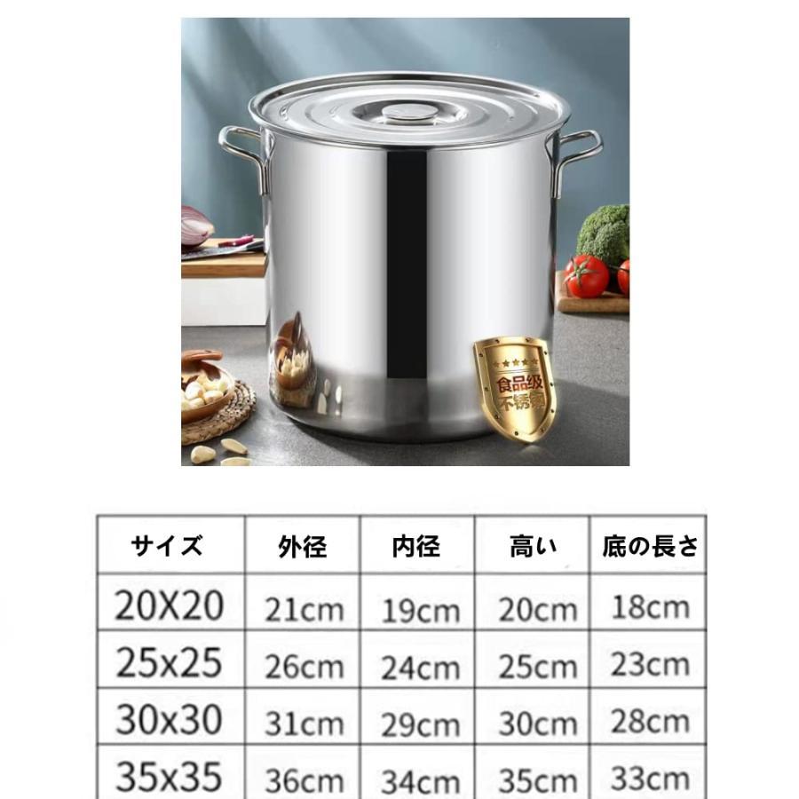 【全品5%ポイント】寸胴鍋 業務用寸胴鍋 ステンレス製 ずんどう鍋 ステンレス鍋 蓋付き IH対応 電磁調理器 ガスコンロ保存容器 高速熱伝導 煮込み料理 保 kanazawa-base-10000432 金澤ベース 楽天市場店 サンプル画像2