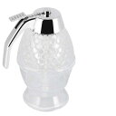 ハニーディスペンサー 受皿式 ガラス 調味料入れ ドレッシングボトル 容器 はちみつ ディスペンサー 蜂蜜ボトル はちみつ入れ容器 はちみつ容器 200ML 14.5X8CM