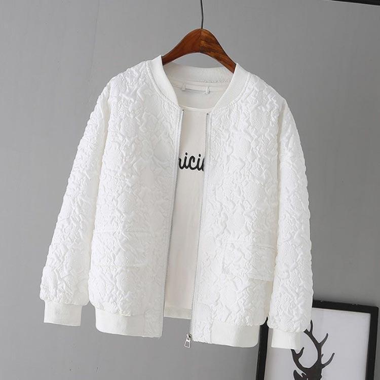 春 ノーカラー ブルゾン レディース レディース 大きいサイズ ノーカラージャケット ジャケット 春 アウターきれいめ 春秋 ショートジャケット ミ