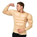 コスプレ ハロウィン コスチューム 筋肉スーツ 袖付き 親子 男性 筋肉服 偽筋肉 フェイク 半身型 イベント 仮装 パーティー お祭り pd-cos976