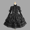 ゴスロリ 服 黒 ワンピース クラシカル 甘ロリ 株式会社S&L 長袖 カラフル ピンク 白 ブルー ゴシック ロリータ