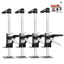 ハンドリフティングツールジャッキ 定規付き 4PCS 労力節約アームジャック 多機能高さ調整 ジャッキはタイル 最大耐荷重300kg 壁タイル精密ロケーター 修...