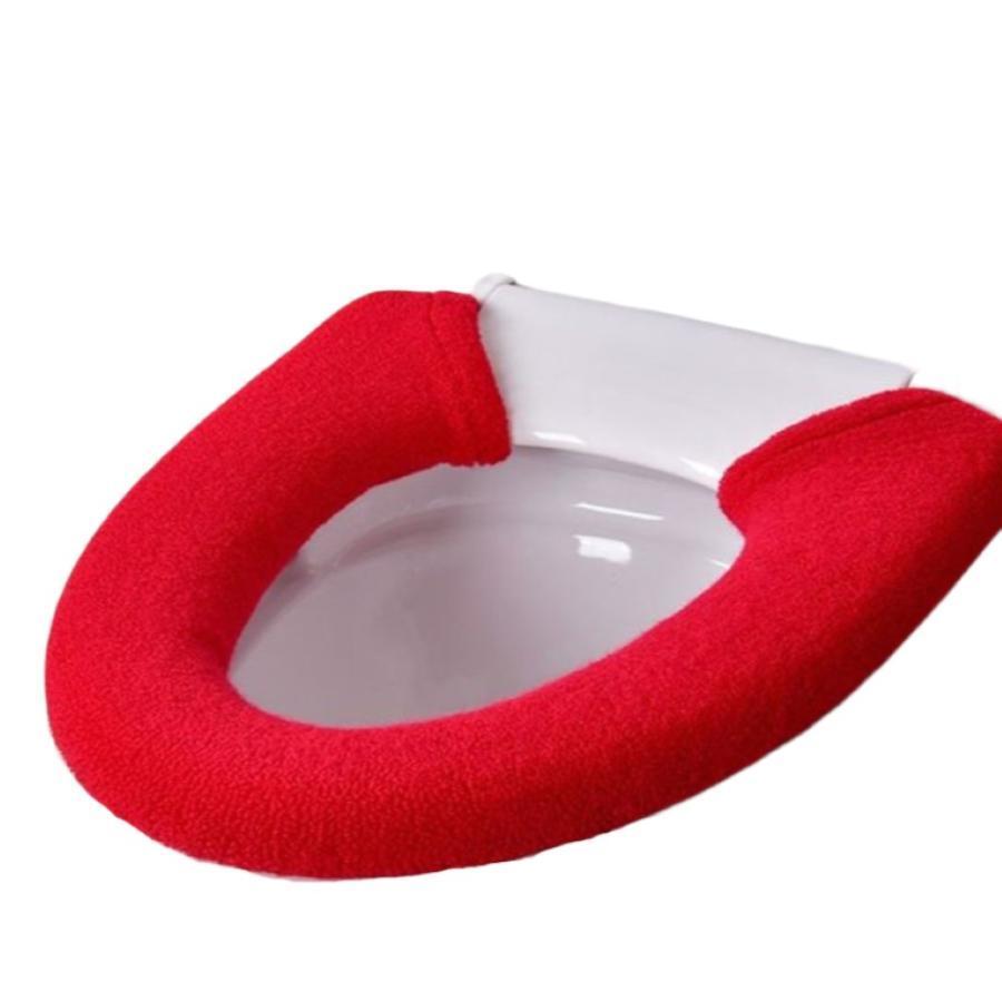 金澤ベース 楽天市場店の【全品5%ポイント】便座カバー トイレカバー U型 スナップボタン留め 装着簡単 トイレ用品 インテリア雑貨 日用品 洗える おしゃれ かわいい ふわふわ 単｜アングル3