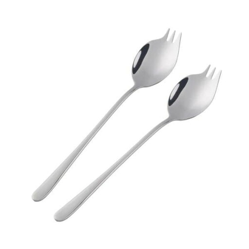 先割れスプーン ラーメンスプーン サラダスプーン 2本セット 18-8ステンレス鋼製 21cm 一 先割れスプーン ラーメンスプーン サラダスプーン 2本セット 18-8ステンレス鋼製 21cm 一