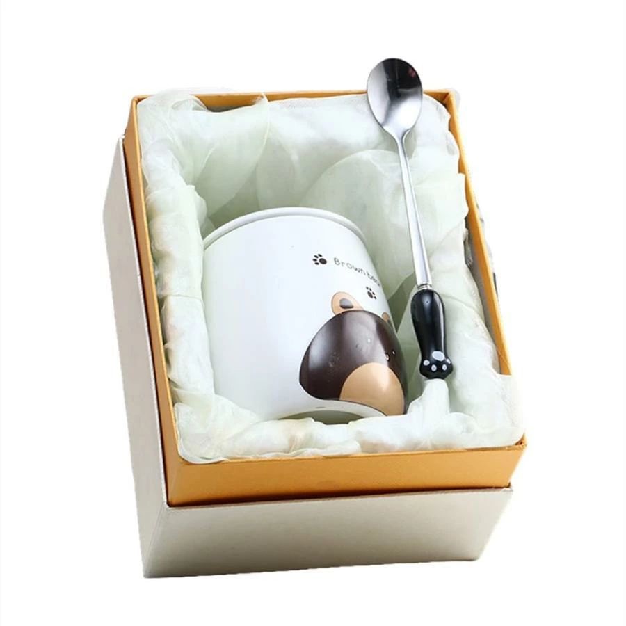 マグカップ スプーンセット フタ付き コーヒーカップ コップ 和風マグカップ 陶器 400ml 猫好きグッズ ..