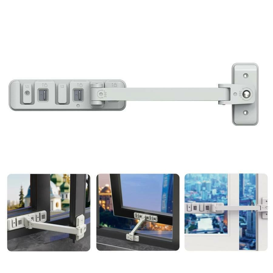 窓 ロック 窓ストッパー 引き戸 扉 チャイルドロック ベランダ 子供 赤ちゃん ペット 犬 猫 落下防止 防犯 窓ガード 扉ロック 転落防止棒 ハイ層用防犯システム