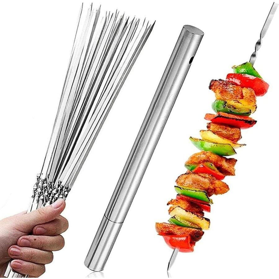 バーベキュー串 bbq 串 焼き串 ステンレス鋼 35cm 魚串 bbqフォーク バーベキュー道具 調理器具 アウトドア キャンプ ステンレス 再利用可能 20本組 再利用可能