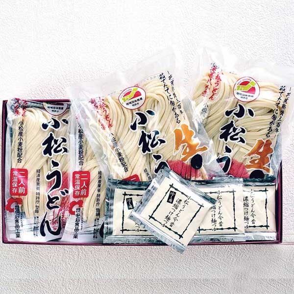 ≪中石食品工業≫小松うどん プレミアム「つづみ」冷だしセット8人前【お歳暮 ギフト】
