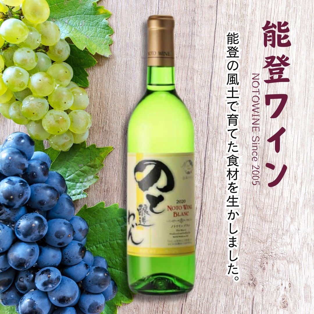 ≪能登ワイン≫2023年産 ノトワインブラン 720ml 【石川県能登産 ギフト 生ワイン フルーティ 白 甘口 ナイヤガラ 】