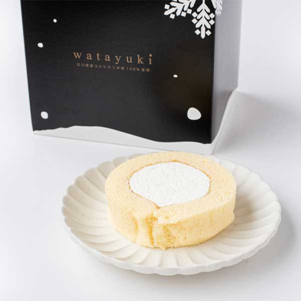 ≪鶴屋仁三郎≫雪のような口どけ 米粉のロールケーキ Watayuki（5個入）【ギフト 配送日指定 石川県産】