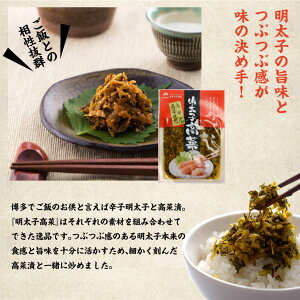【送料無料】明太子高菜3袋セット九州産高菜使用1パック当たり80g入り