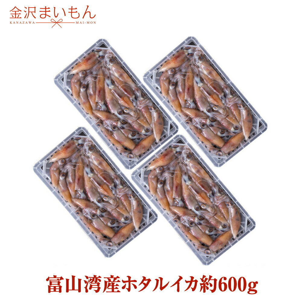 送料無料 ホタルイカ 富山湾産ホタルイカ約600g(150g×4パック）約72尾 ほたるいか 金沢まいもん寿司厳選 おつまみ 晩酌に最適 イカ 生食可 お刺身 刺身 あす楽対応 送料無料【金沢ま