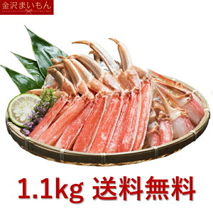 【お刺身OK】【在庫限り】カット済生ずわい蟹　総重量1.1kg（内容量1kg） 3人〜4人前 ズワイガニ カニ かに 蟹 しゃぶ かにしゃぶ 鍋 家庭用 熨斗対応【海産物感謝祭2020】