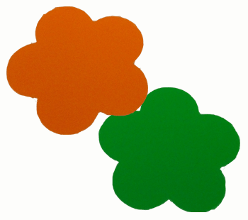 [カッティングシール]超お得！！蛍光ミニフラワーシール【50枚セット】