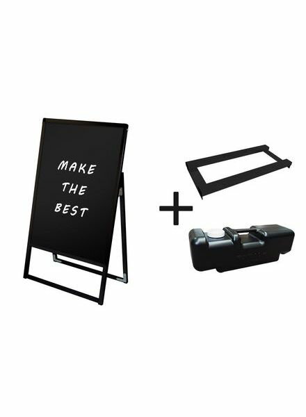 ブラックバリウススタンド看板 ブラックボード A2片面 ウエイトアーム・水タンクセット BVASKBB-A2K-3SET