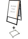 ブラックバリウススタンド看板LED B2両面 アームキャスターセット BVASKLED-B2R-KSET /【送料無料】【日本製】【頑丈】屋外看板 立て看板 ス...