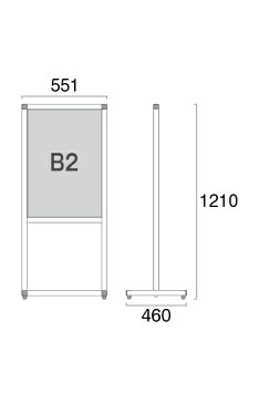 ブラックバリウスメッセージスタンド BBタイプ B2縦 BVAMSBB-B2TX10SET 10台セット / 【セットでお得】【送料無料】【日本製】【頑丈】 立て看板 スタンド看板 T型看板 店舗前看板 ブラックボード 黒板 ポスカ マグネット 飲食 店舗 看板 2本ポールタイプ おしゃれ 薄型 和風