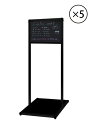 ブラックバリウスメッセージスタンド BBタイプ A4横 BVAMSBB-A4YX5SET 5台セット / 【セットでお得】【送料無料】【日本製】【頑丈】 立て看...