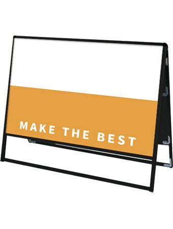 ブラックバリウススタンド看板 アルミ複合板1200×900両面 BVASKAP-1200X900R/ 【送料無料】【日本製】【頑丈】 屋外看板 立て看板 スタンド看板 A型看板 店舗前看板 インクジェットシート 塩ビシート 貼り付け用 貼付 飲食 店舗 看板 薄型 おしゃれ 高級