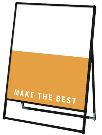 ブラックバリウススタンド看板 アルミ複合板 900×1200片面 BVASKAP-900X1200K/ 【送料無料】【日本製】【頑丈】 屋外看板 立て看板 ス..