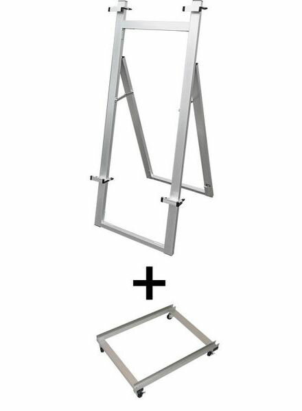 アルミフリーイーゼル430 アームキャスターセット AFEZ430-KSET /【送料無料】【日本製】【頑丈】パネル用アルミイーゼル 看板用イーゼル 看板用アルミイーゼル 店舗前 屋外看板 LEDパネル用 アルミイーゼル パネルスタンド 両面 キャスター