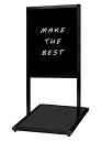 ブラックバリウスメッセージスタンド ブラックボード A2縦 BVAMSBB-A2T /【送料無料】【日本製】【頑丈】立て看板 スタンド看板 T型看板 店舗前看板 ホワイトボード 黒板 ポスカ マグネット 飲食 店舗 看板ーサイン 2本ポールタイプ おしゃれ 薄型