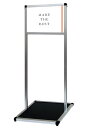 バリウスメッセージスタンド ACタイプ A3横 VAMSAC-A3Y / 立て看板 スタンド看板 T型看板 店舗前看板 ポスター入れ替え式 飲食 店舗 看板ーサイン 2本ポールタイプ おしゃれ 薄型