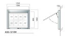 ■本　体： アルミ押出形材 ■表示面： スチール複合板ホワイト（マグネット止め仕様） ■ガラス： 強化ガラス ■カギ： カムロック錠 ■屋外仕様、片面表示です ※現地組立が必要です。 本体のみ(印刷なし)をお届けします。ガラスはね上げタイプのベストセラー掲示板！ 大きな広告面で目立つこと間違いなし！！