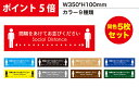 5枚セット 感染防止 【 床面誘導シール 】【 誘導ステッカー 】貼り直しOK 誘導 案内 レジ前 店舗用 病院 施設 感染予防 ウイルス対策 ソーシャルディスタンス 足跡 シール ステッカー【 W350×H100mm 】