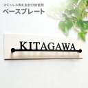 穴を開けずに貼るだけ簡単設置!【オプション品】【シンプルライン用】ベースプレートのみ(表札本体は別途ご購入下さい)<プレートサイズ>横幅240〜440mm