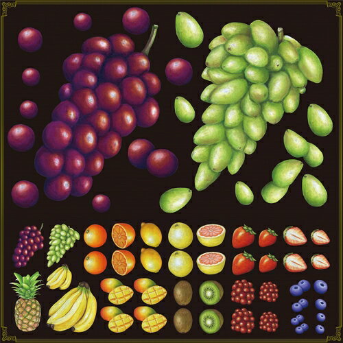 楽天看板ショップシール ぶどう 果物 装飾 デコレーションシール チョークアート 窓ガラス 黒板 看板 POP ステッカー （最低購入数量3枚～）メーカー直送